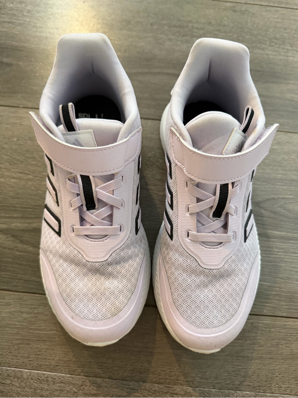 adidas Kids Lavender Sneakers with Black Accents